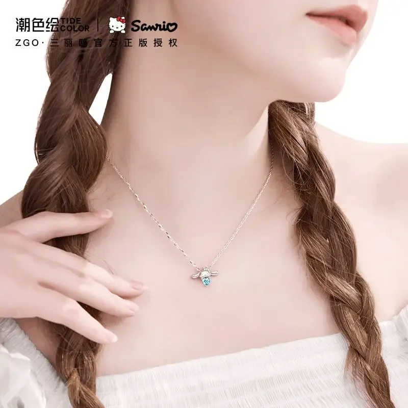 Sanrio Licensed 925 Silver Cinnamoroll Blush Necklace