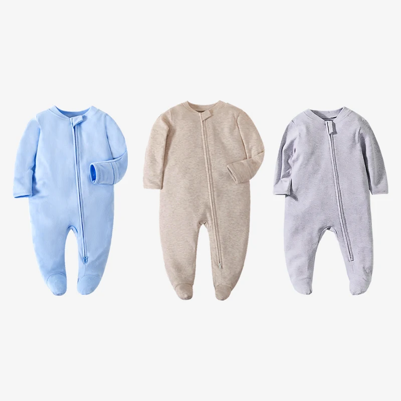 Pyjama barboteuse pour nouveau-né, fermeture éclair, pour fille et garçon – Image 5