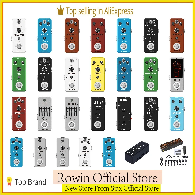 Distortion Pedal Noise Gate Guitar Pedal Rowin Delay Comp Electric