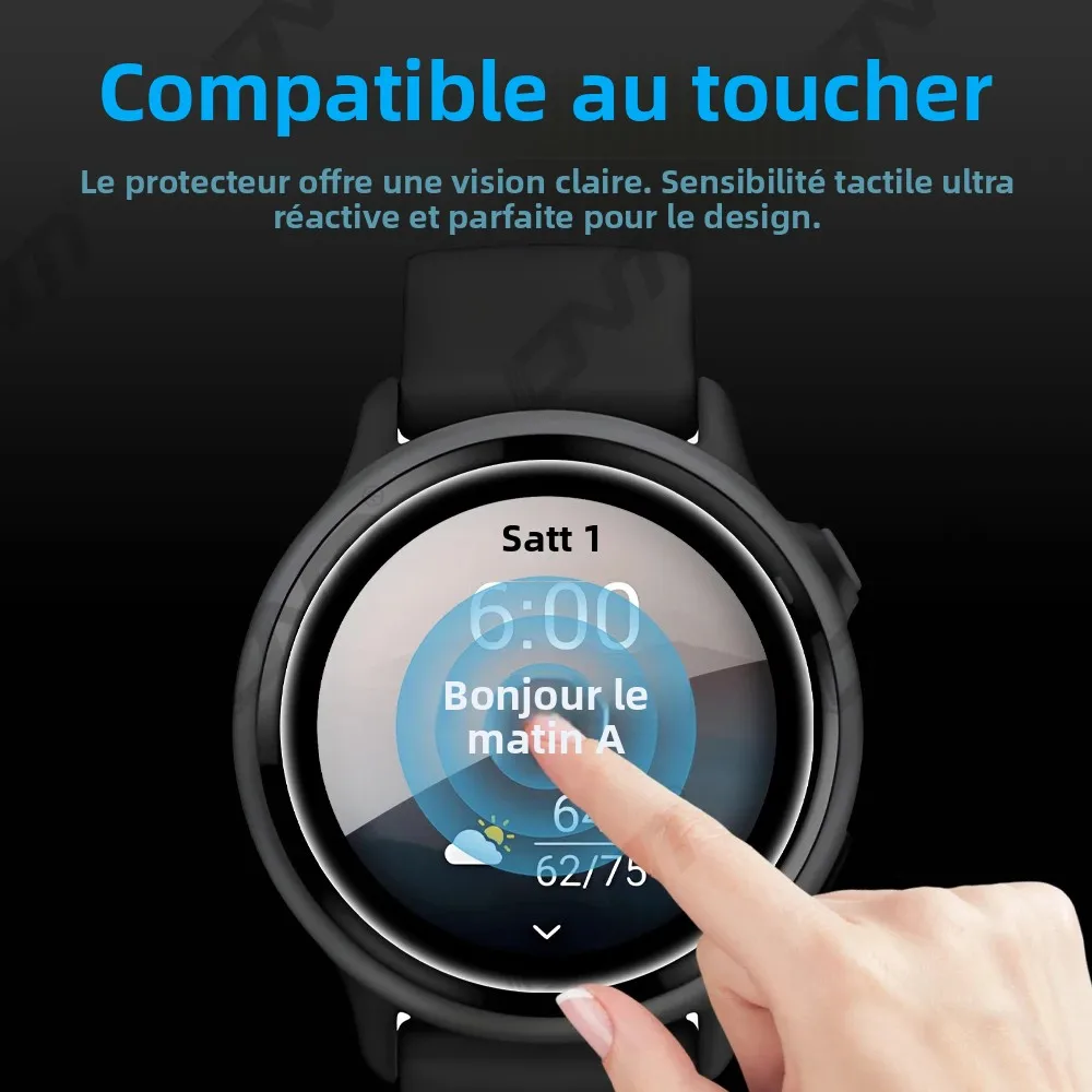 Protection écran Garmin VivoActive 6 en TPU, transparent et résistant aux rayures.