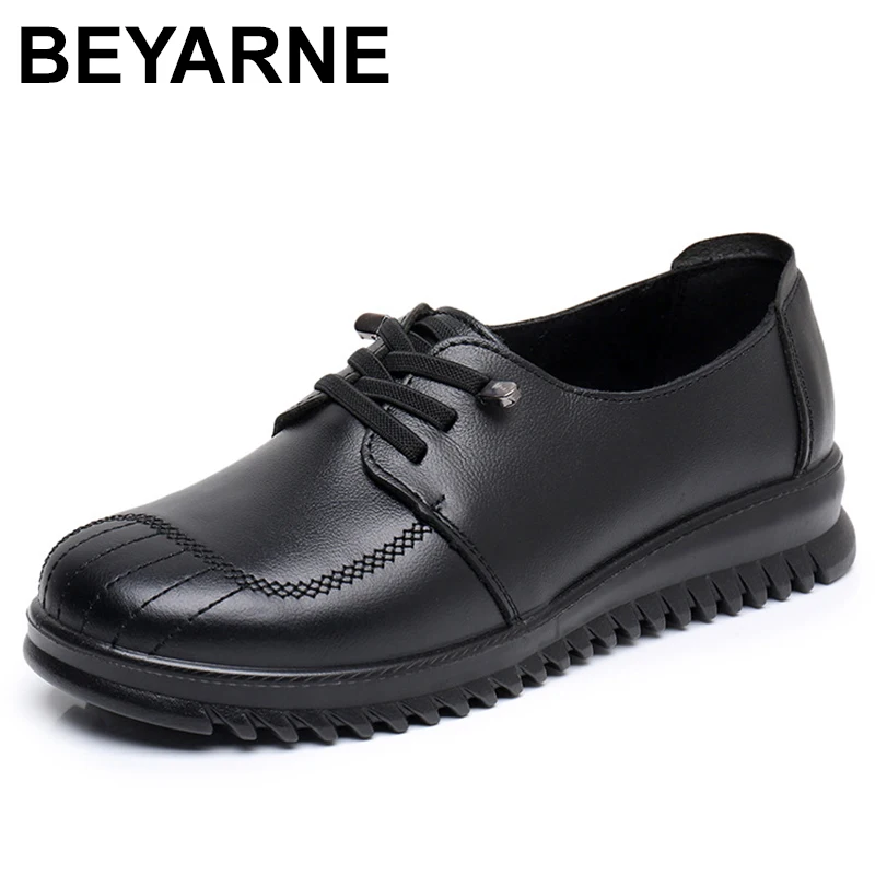 

Женские Кожаные Туфли-оксфорды на танкетке, на шнуровке