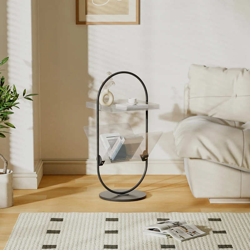 Designer Side Table Leisure Storage Organizer Trendy Mini Creative Magazine Rack Minimalist Coffee Table Furniture Estante FYMR