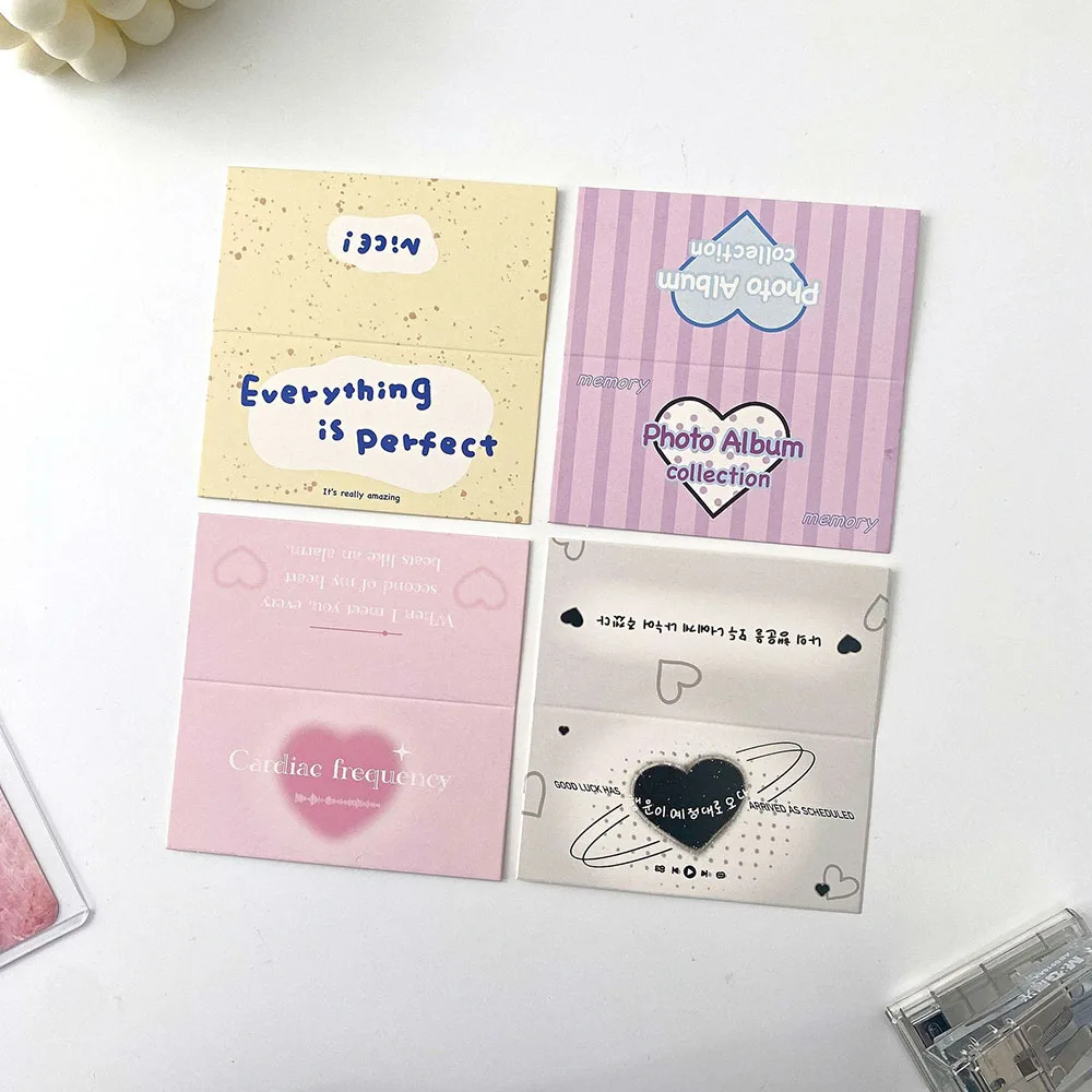 10Pcs INS Korean Paper Card Head Back Photocard Holder Packaging Gift DIY Idol Photo Small Card Decorative Material Stationery