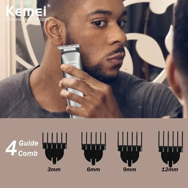 KEMEI cross-border KM-5898 electric hairdresser Multi-functional LCD display USB charging electric clipper barber 2