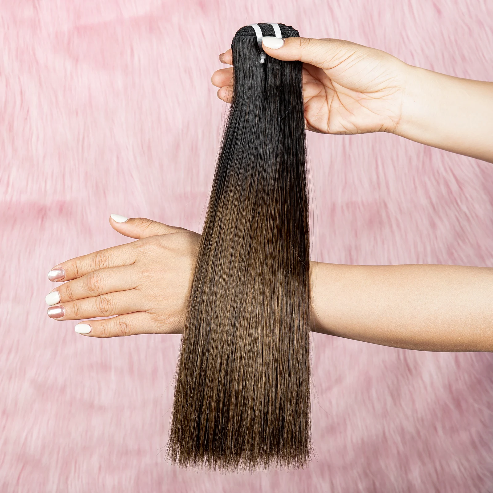 16A Double Drawn 1BT4 Ombre Vietnamese Bone Straight Human Hair Bundles 100% Unprocessed Raw Virgin Hair Extensions for Women