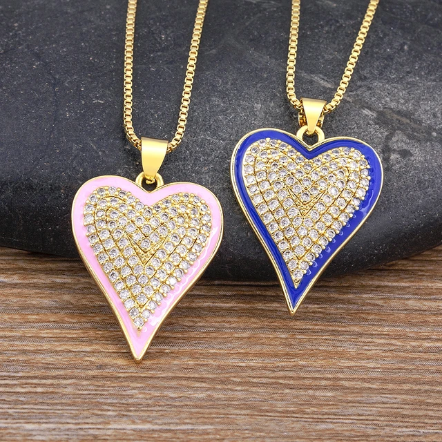 jewelry for women Heart Shape Charms Bling Charms For Jewelry