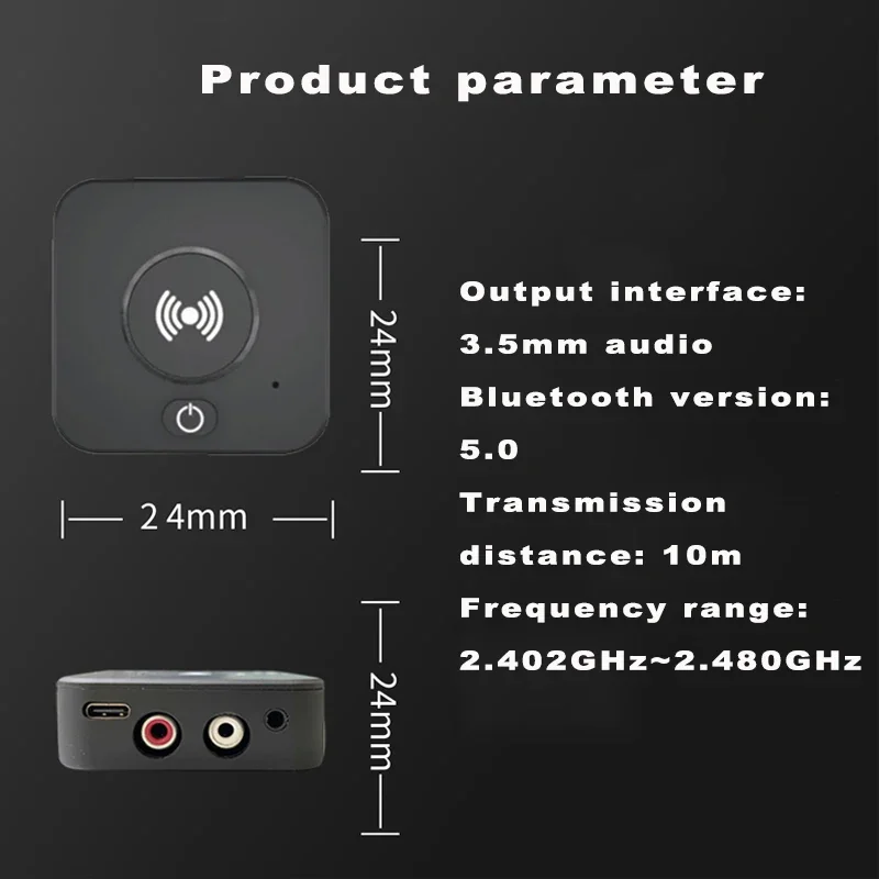 H16 NFC 3.5mm RCA AUX Jack Bluetooth-compatible Audio Transmitter Receiver Wireless Adapter for PC Computer Car TV