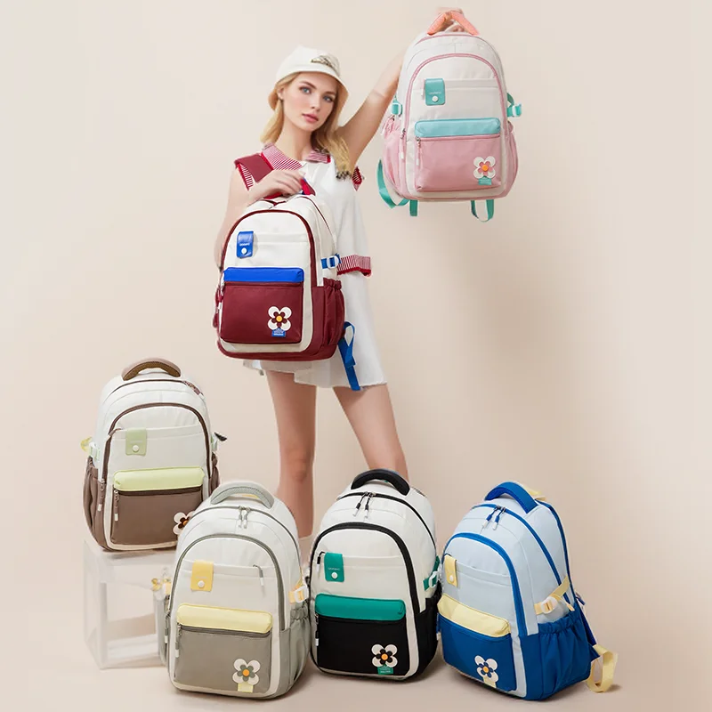 Big kidsren's schoolbags for fifth and sixth grade female high-looking ultra-light weight-reducing junior high school students and high school backpacks 2024 new backpacks