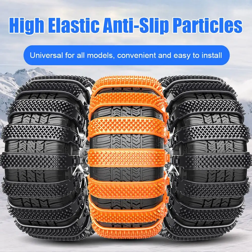 Winter Car Motor Snow Chain Antiskid Outdoor Snow Car Motorcycle Tire Emergency Anti-Skid Tyre Chains 5/10pcs Auto Accessories