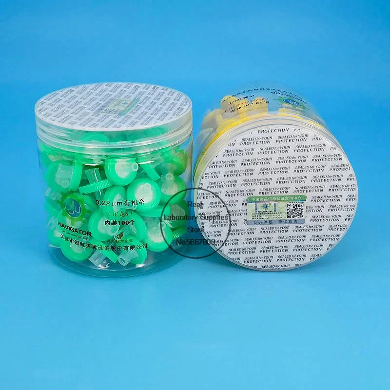 Cotton Filter Paper 100pcs/lot 13mm 25mm Disposable Needle Filter Aquo-system/Organic-system/PTFE 0.22/0.45um Membrane Syringe Filter