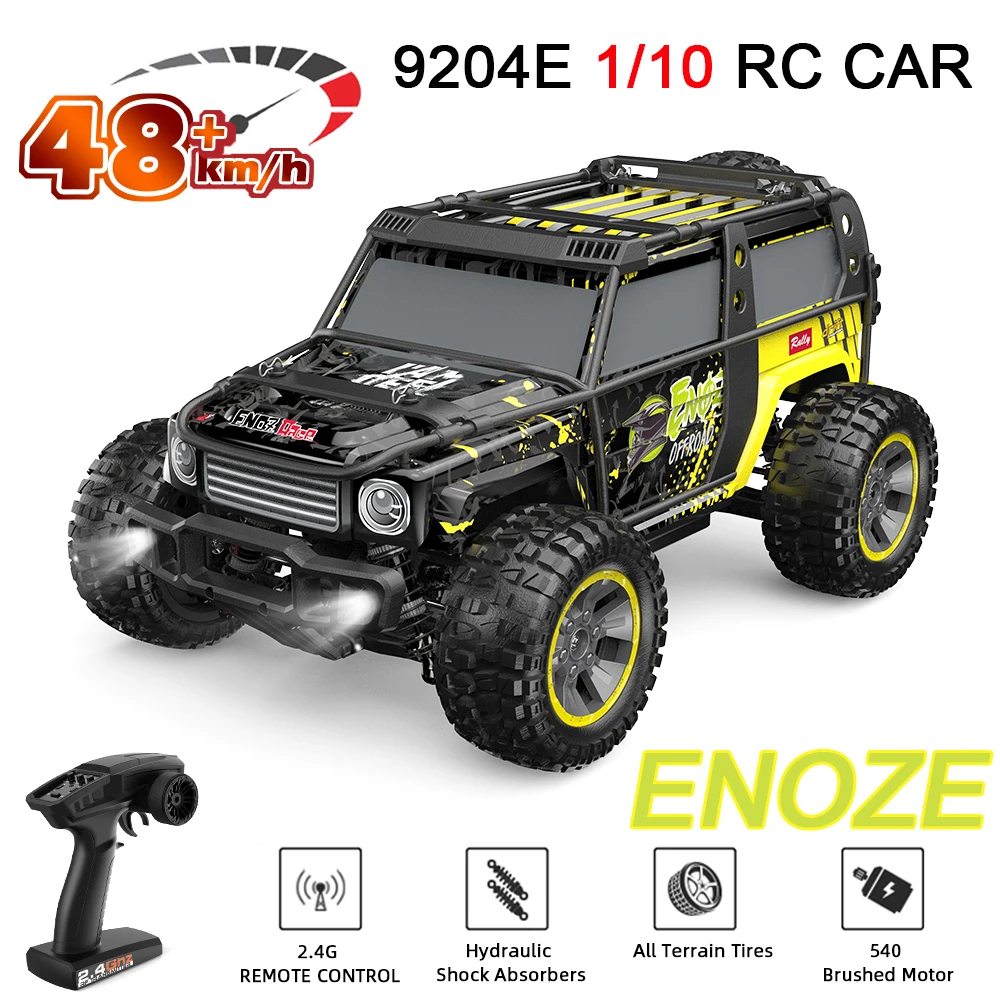 

EONZE 9204E 1:10 48KM/H 4WD RC Car With LED Lights Hydraulic Shock Absorber RC Cars High Speed Drift Monster Truck for Kids Toys