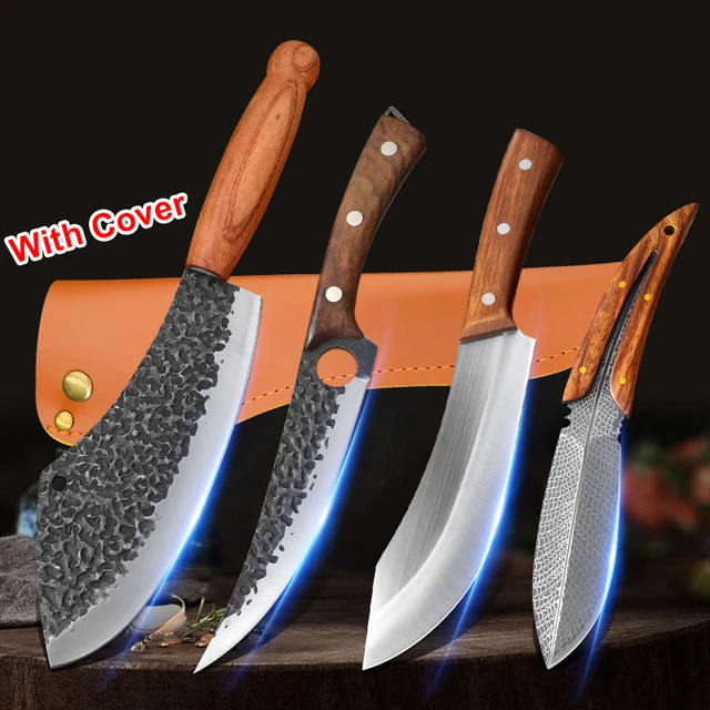 Chef Knife Cleaver Hand Forged  Chef Knife Kitchen Forged - Forged Kitchen  Knife - Aliexpress