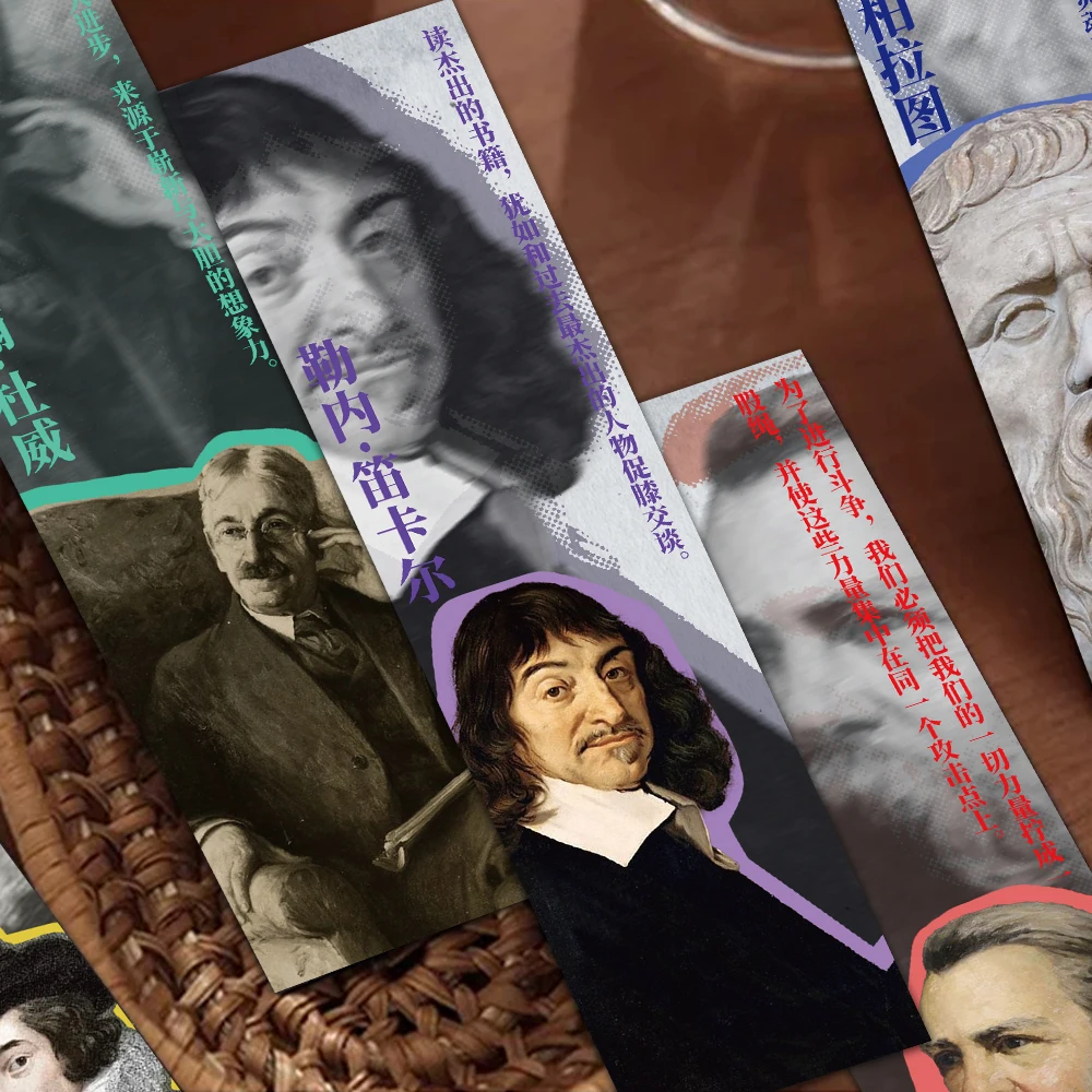 30pcs World Writer And Philosopher Bookmarks Literary Creative Peripheral Reading Book Mark Stationery Supplies Children Gifts