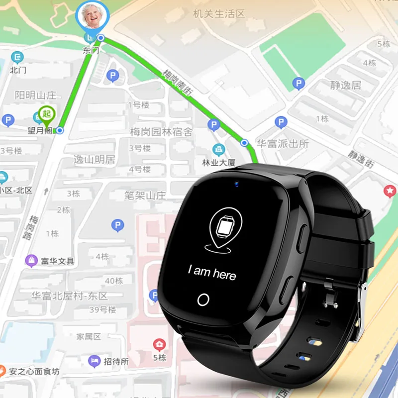 2023 upgraded 4g elderly gps watch anti lost sos wifi lbs tracking sim