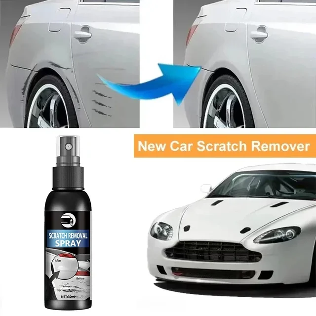 Spray anti-rayures pour voiture, nettoyant de surface pratique, simple et efficace, 30ml 2