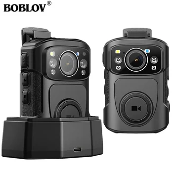 BOBLOV B4K5 4K Body Camera IP68 GPS Bodycam 128GB Telecamera della polizia 2160P Registrazione video Dock di ricarica Mini telecamera per visione notturna