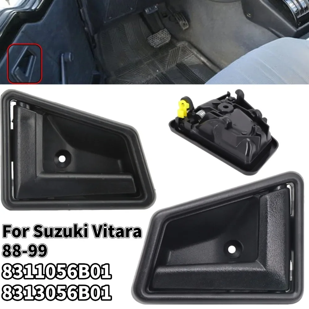 Poignée De Porte Intérieure Pour Suzuki Vitara 1989-1998 - Paire - Noir ABS - Remplacement OEM