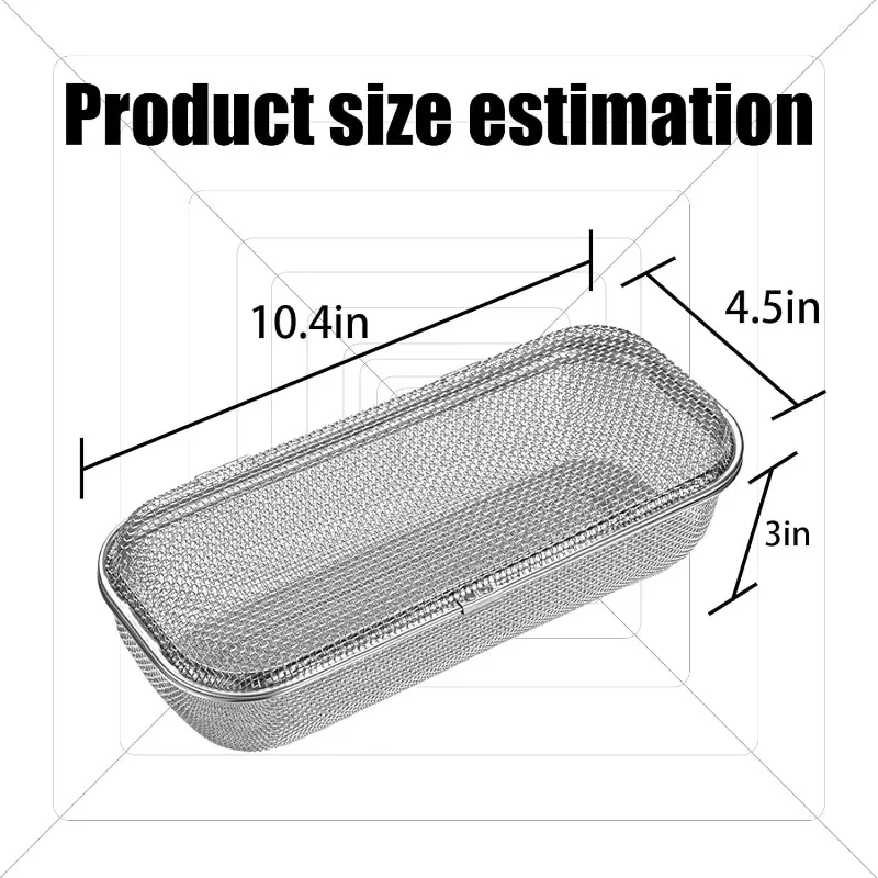 304 Stainless Steel Dishwasher Utensil Basket - Universal Cutlery Tray for Chopsticks, Knives, Forks & Small Items (Silver)