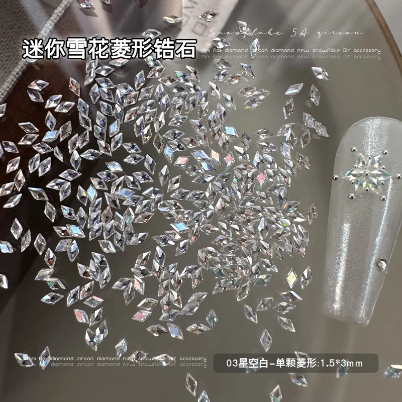 100PCS Zircon Nail Charms 5