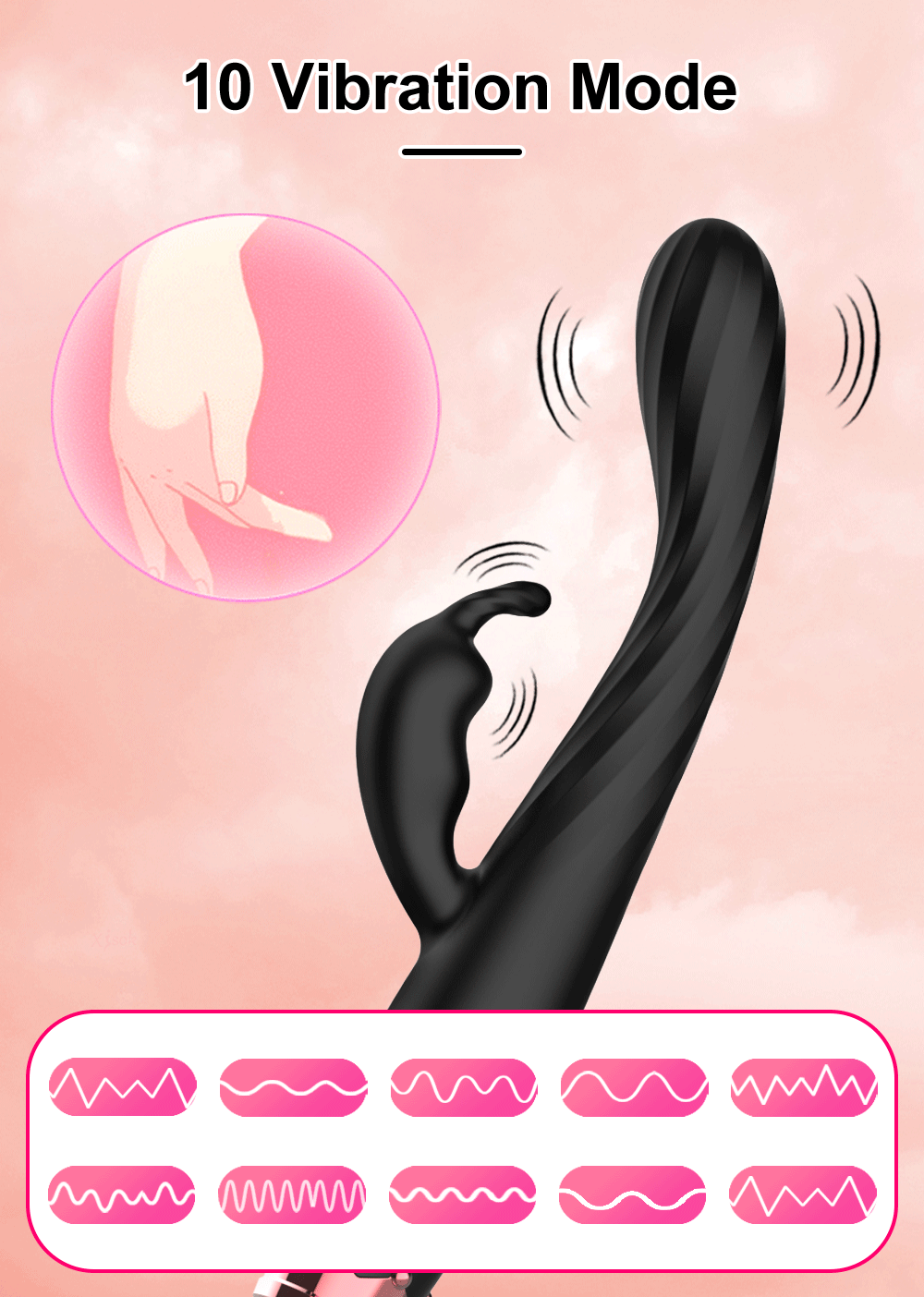 Powerful G Spot Finger Dildo Vibrator Women Nipple Clitoris Stimulator Fast Orgasm Adults Goods Sex Toys for Beginners_voghion.com