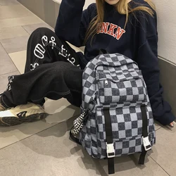 Teenager For Backpack School 2022 Fashion Large-capacity Laptop Backpack Lattice Campus Textbook Bag Soft Zipper Travel Backpack