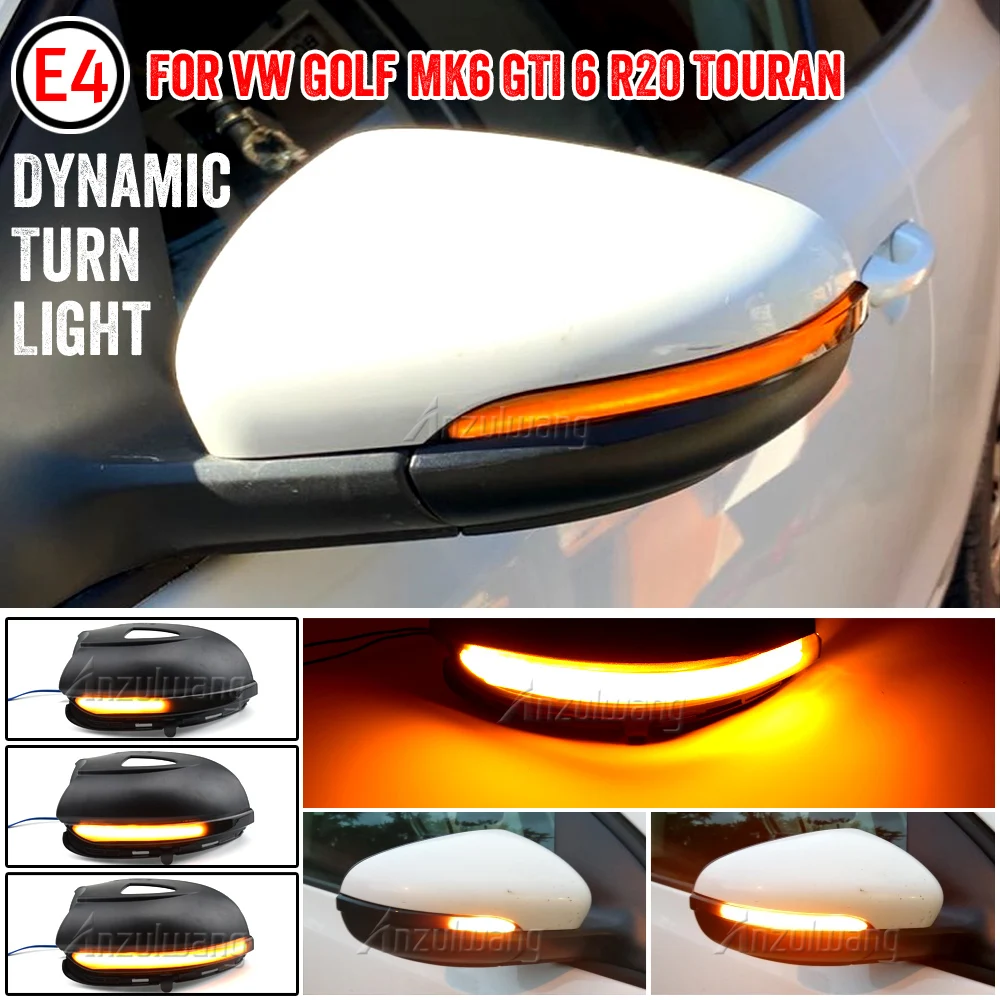 

Turn signal LED dynamic side mirror flashing indicator light sequentially For VW Volkswagen Golf 6 MK6 GTI R20 2008-2014