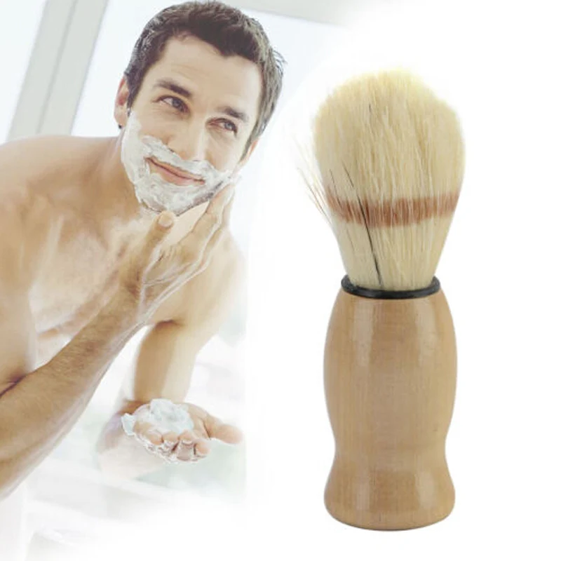 Beard Shaving Brush Men Makeup Brushes Wooden Handle Bristle Hair Salon