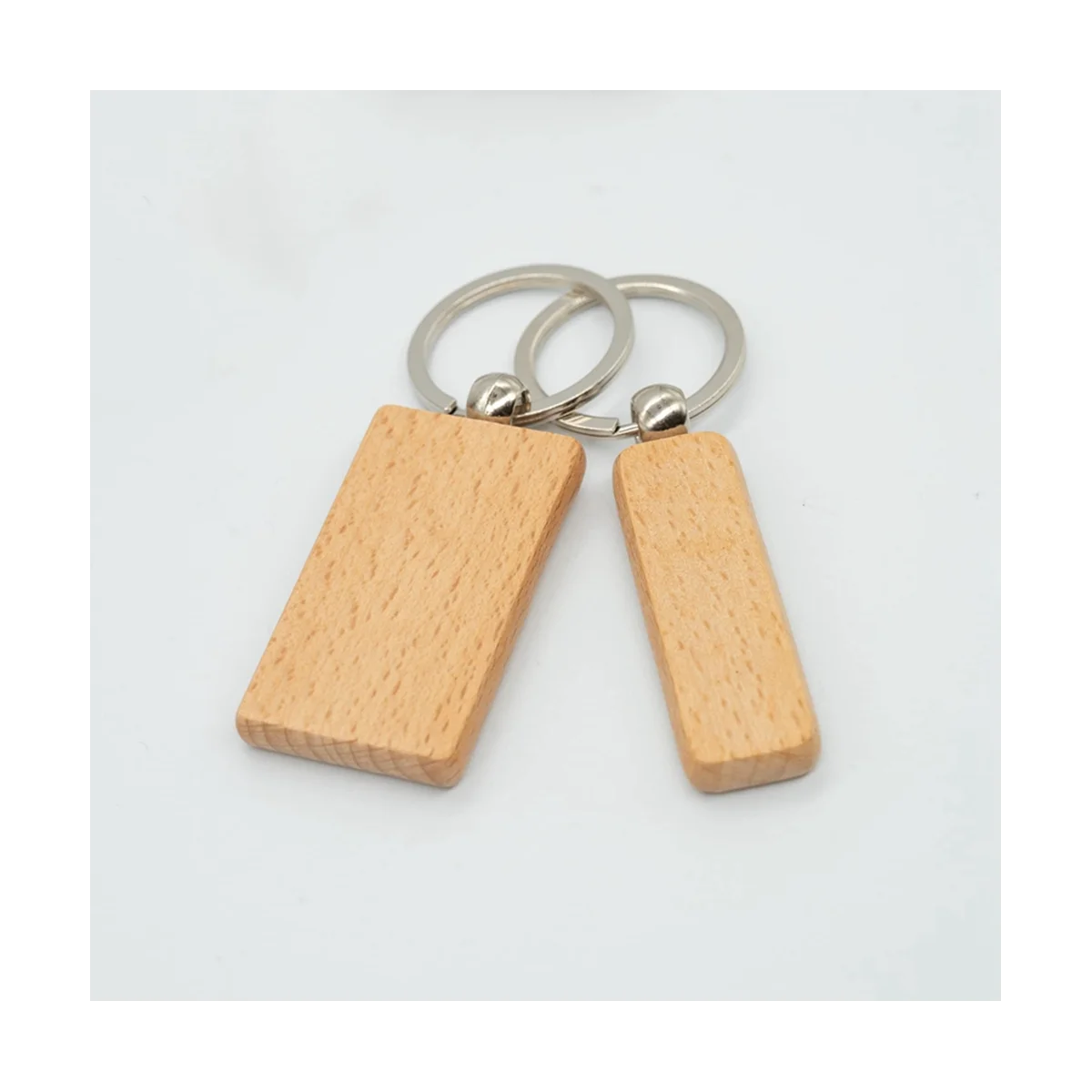 

20Pcs Wood Engraving Blanks Rectangle Blank Wooden Key Chain Wood Blanks for Keychains (Width:1.22 Inch)