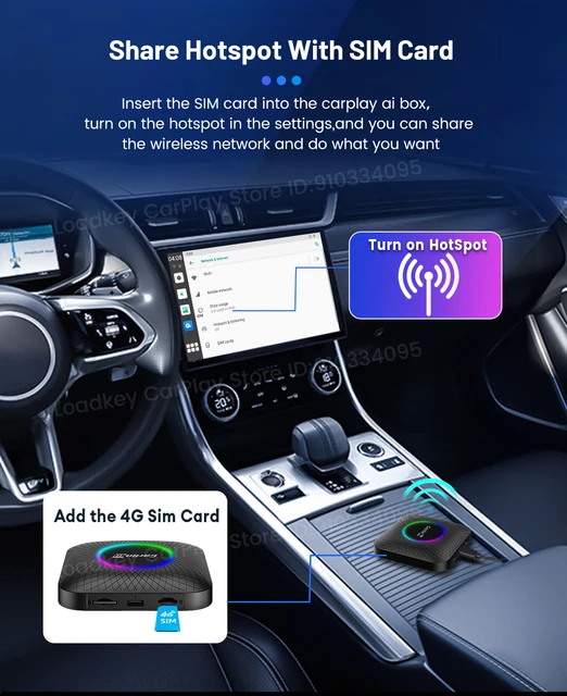 Carlinkit – boîtier TV Android 13 pour voiture, LED, adaptateur sans fil  CarPlay, SM6225, 8 cœurs, IPTV, Netfilx, lecture vidéo, CarPlay, Ai, 2023