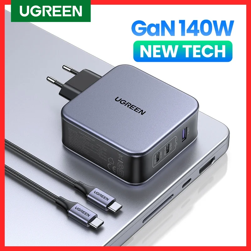 UGREEN USB C Charger 140W, 3 in 1 Fast GaN Charger with 240W USB C