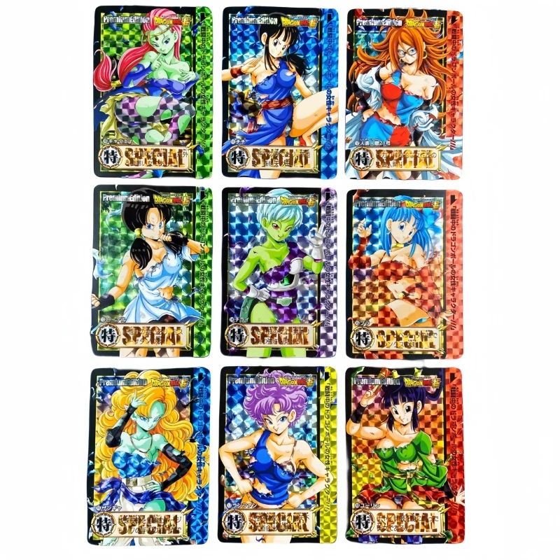 

Dragon Ball Chichi Bulma Ranchi Anime Game Peripheral Collection Flash Card Hot Sales Christmas Present Toys DIY Homemade