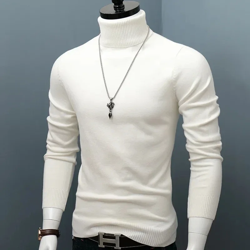 Winter Thick Warm Sweater Men Turtleneck Sweaters Slim Fit  Pullover Men Classic Brand  Casual Male Sweater L05 4