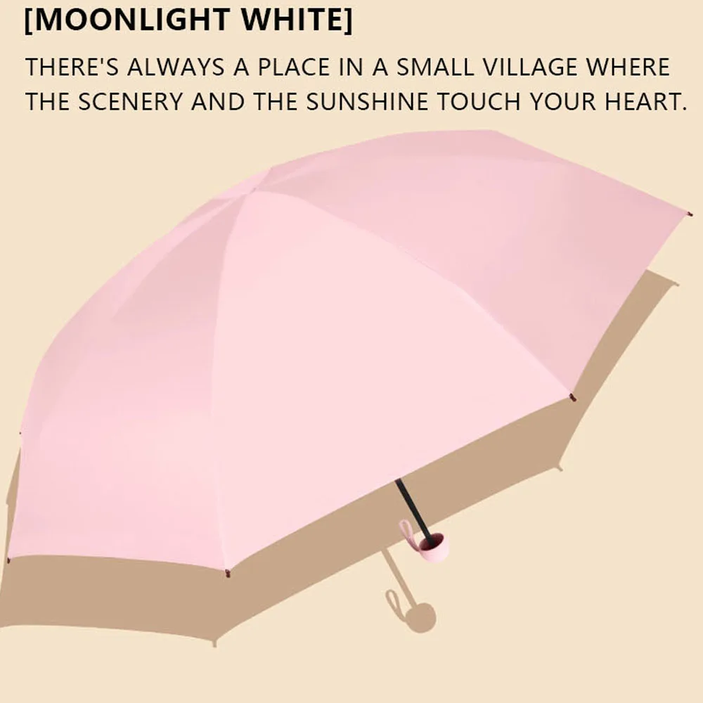 Capsule umbrella small and portable solid color sunshade for Women and Rain Dual Use Protection sun umbrella capsule umbrella