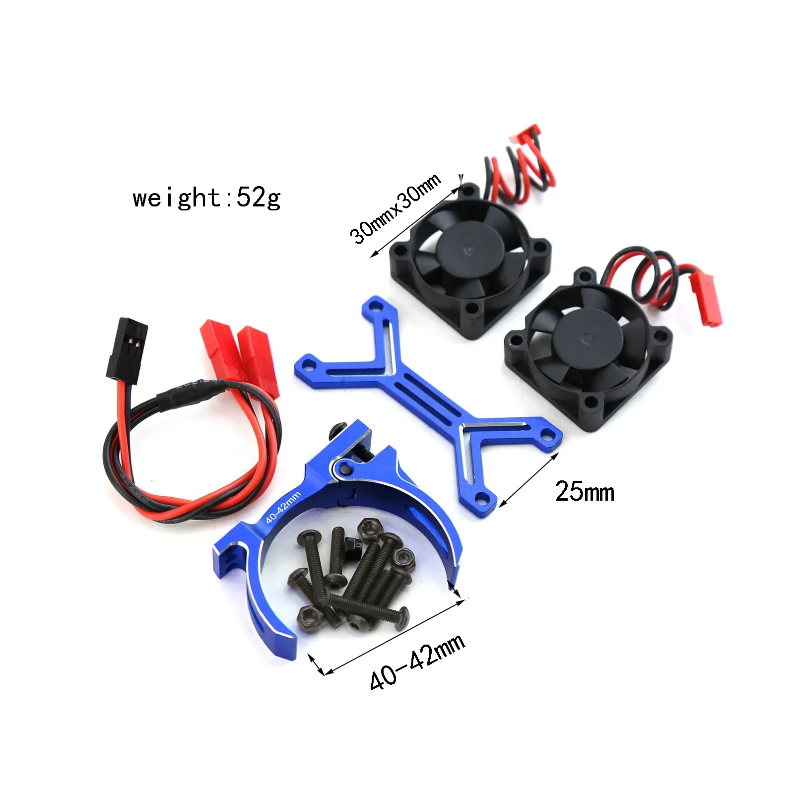 Ventilateur de refroidissement pour moteur RC 40-42mm 20000RPM Métal