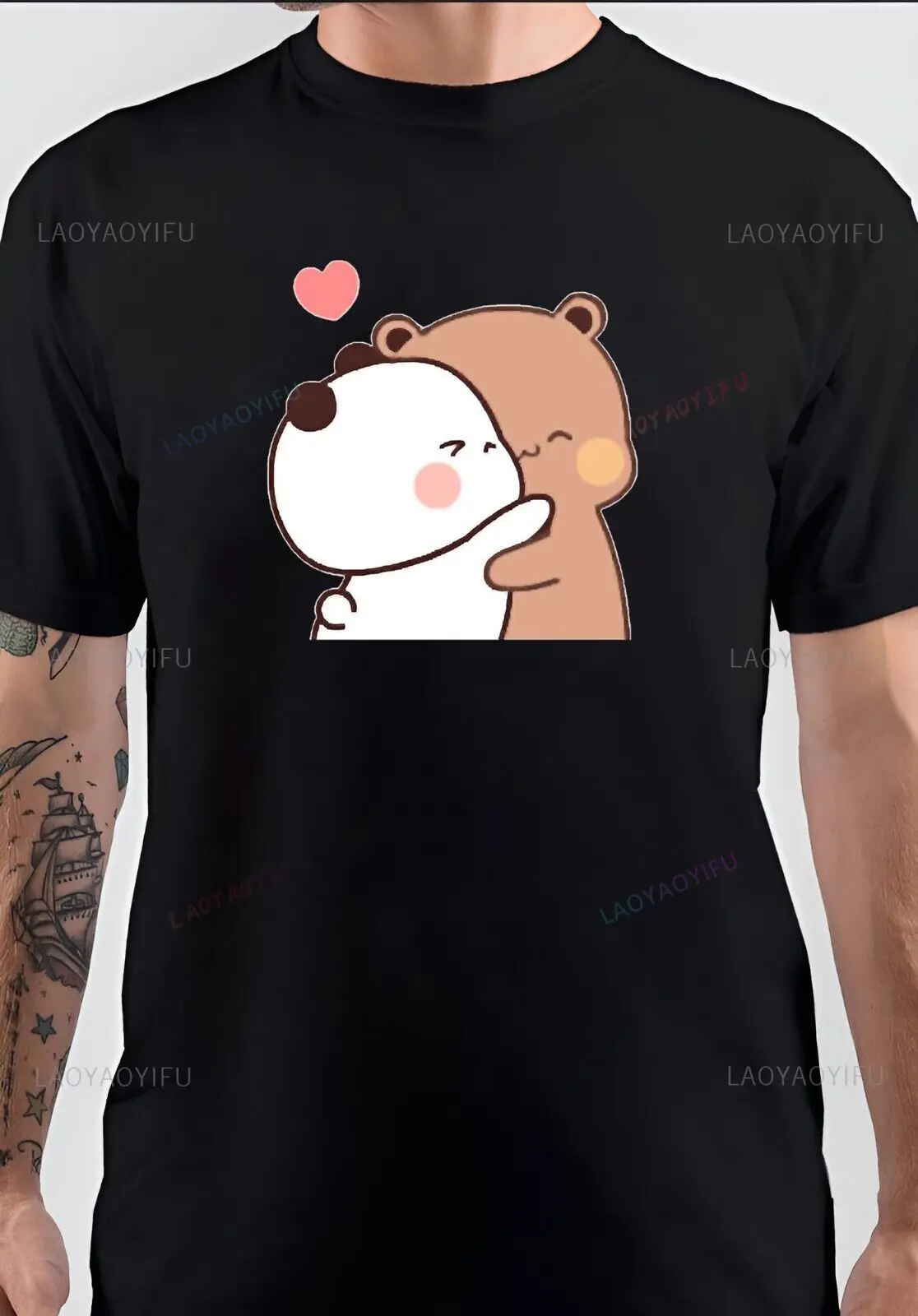 

Новая летняя шикарная Повседневная футболка с милой пандой для мужчин и женщин