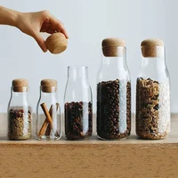 Sealed Storage Jar Cork Glass Bottle Dried Fruit Grain Transparent Storage Bottle Coffee Container Kitchen Storage Jar 1