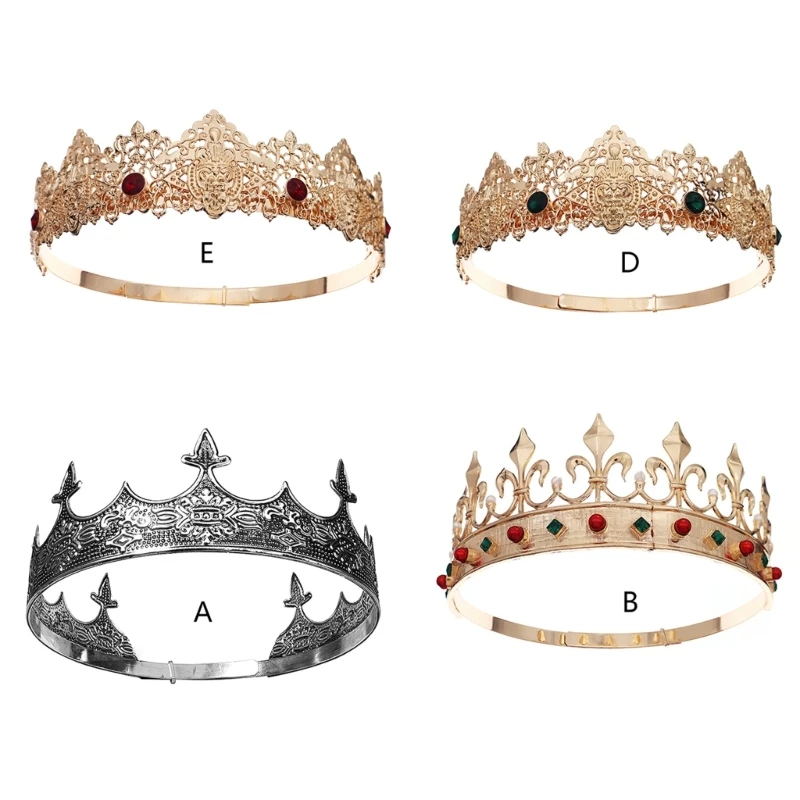 

Halloween Party Costume Headpiece King Crowns VintageMedieval Props Dropship