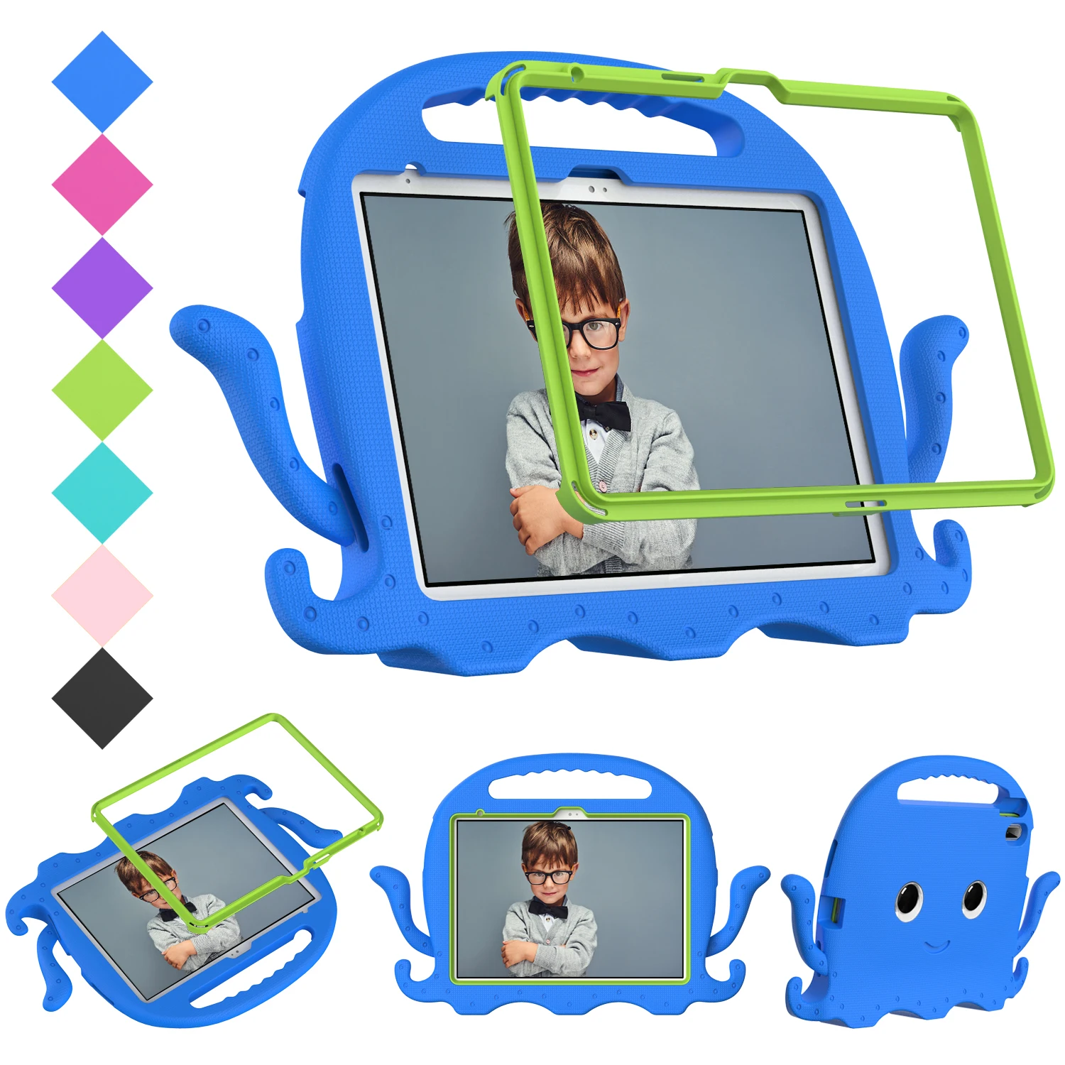 Octopuses EVA Kids Tablet Case - Durable & Fun Protective Cover
