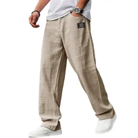 Pantalon de jogging décontracté et respirant pour homme, coupe droite ample, style streetwear, avec badge, collection vintage 2026 3