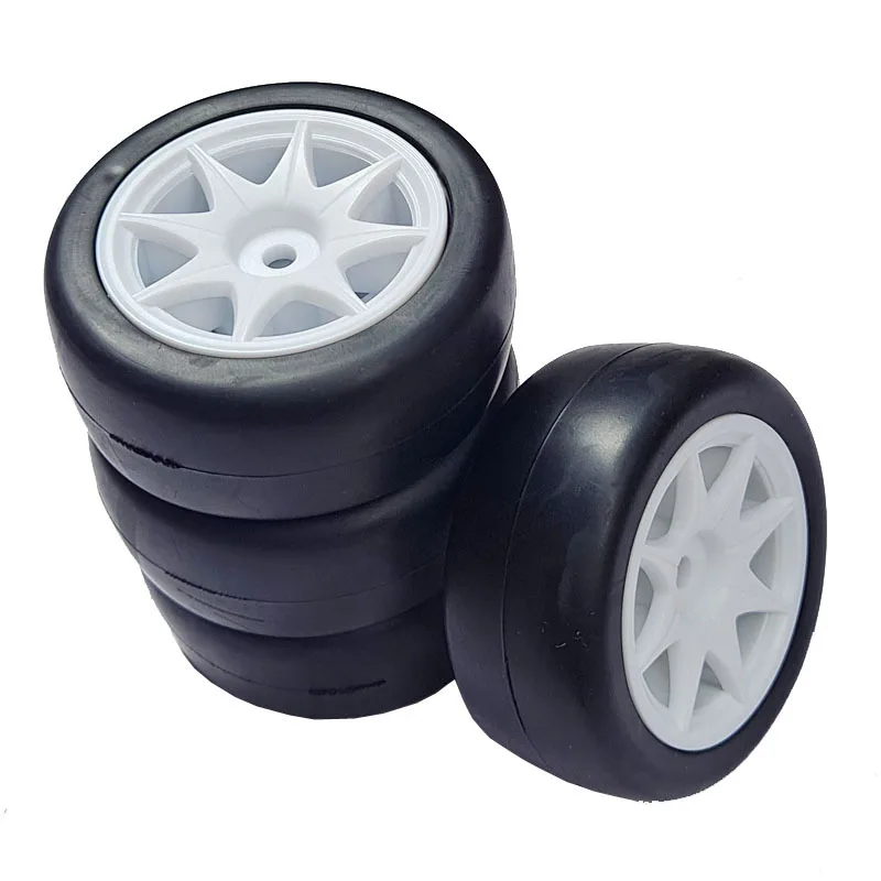 

4Pcs 58mm Tires 12mm Hex Wheels with Sponge for 1/10 1/12 RC Drift Car 3Racing Sakura M04 M05