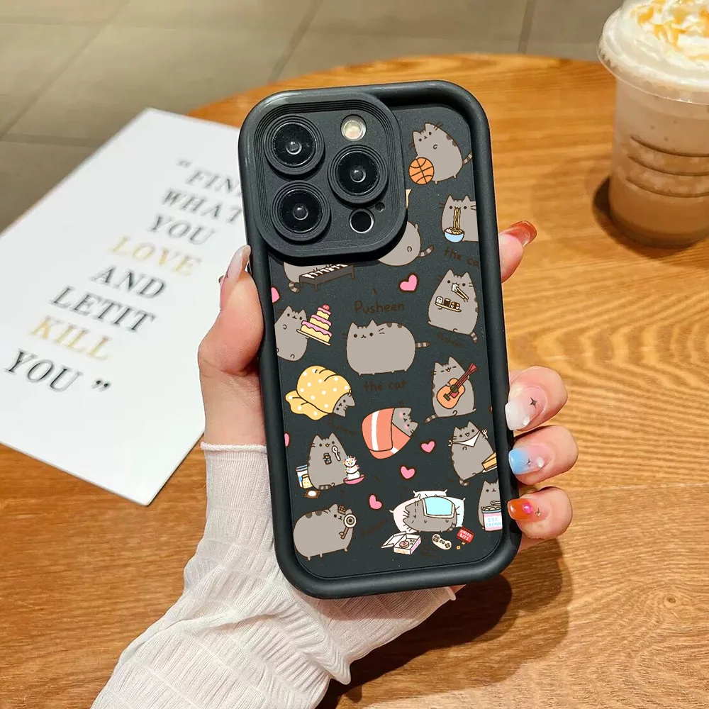 Charming Pusheen Cat-Themed Phone Case