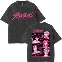 Washed Vintage KPop Demon Hunter Boy Double Sided T-Shirt