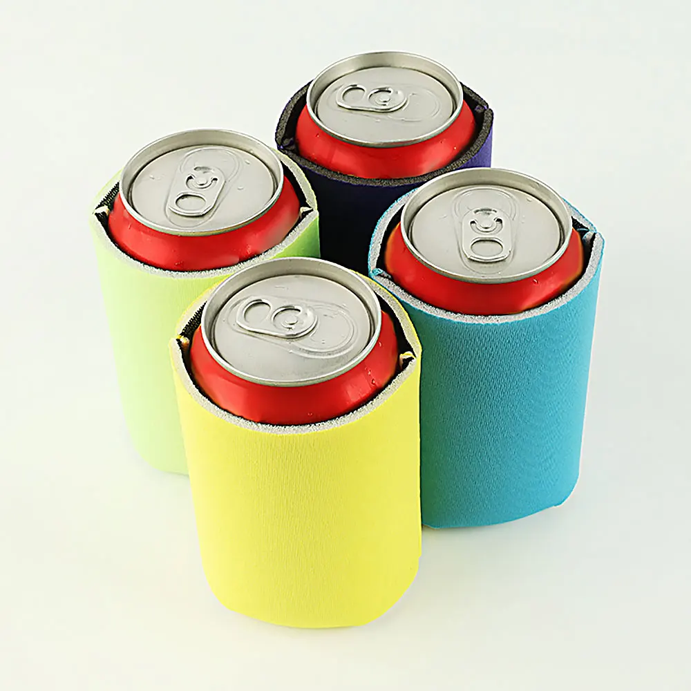 5Pcs Beer Can Cooler Blank Neoprene Can Sleeves Collapsible Insulated Drink Cooler Holders for Beer Water Bottles beer can holder wine beer cooler