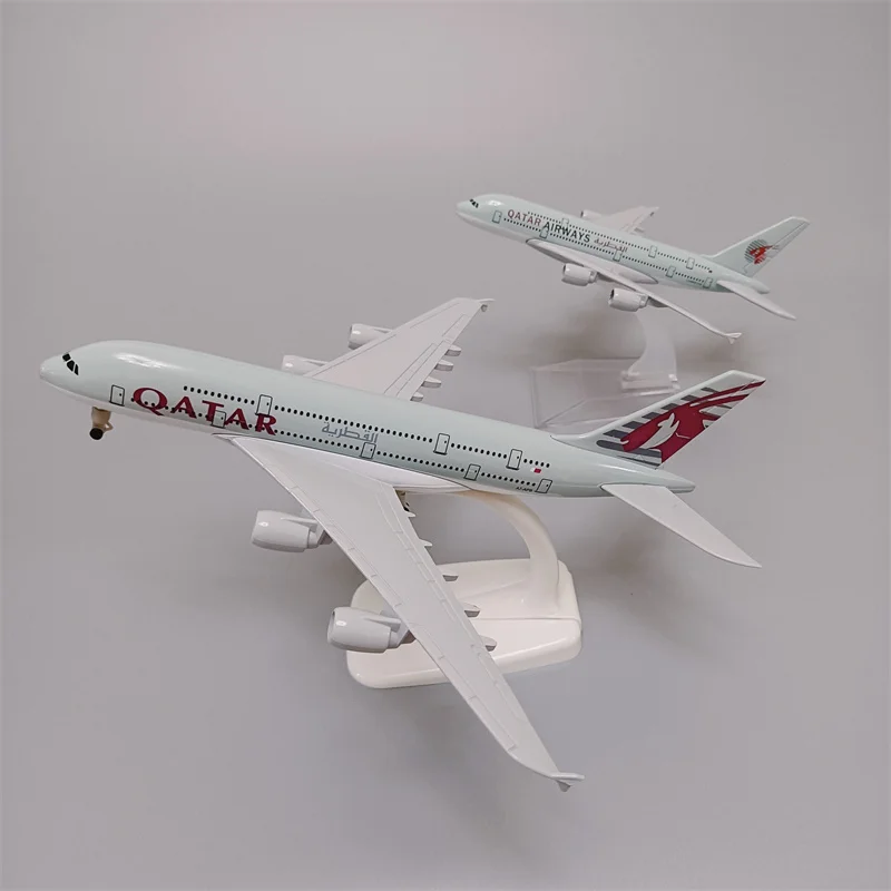 Alloy Metal Air QATAR Airways A380 Airplane Model QATAR Airbus 380