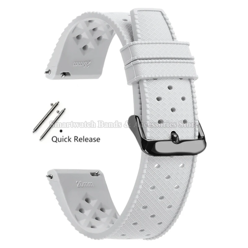 Premium Tropic Silicone Quick Release Watch Strap - Durable Rubber Bracelet Replacement