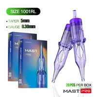 Mast Pro Disposable Box of 20pcs Sterile Tattoo Needles Cartridge for Tattoo Rotary Pen Round Liner Tattoo Supplies Makeup 1