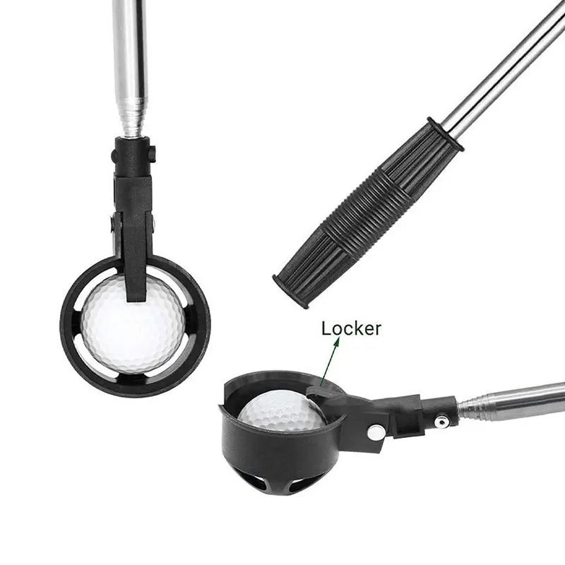 Retractable Golf Ball Picker Stainless Steel High Quality Portable Tools Telescopic Automatic Locking Picker Golf Ball Tools 4