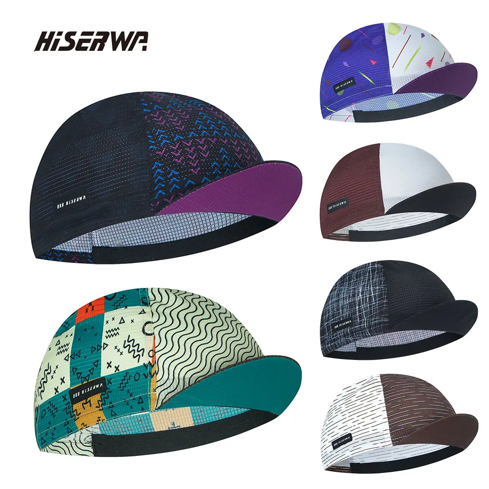 

HISERWA 2023 New Summer Cycling Caps Breathable Quick Dry Sweat Bicycle Hat Gorra Ciclismo Outdoor Road Sports Bike Caps 남성 모자