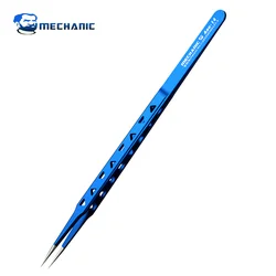 MECHANIC AAC-14 Hollow Heat-dissipating Tweezers, Lengthened Thickened High Hardness Tweezers for Mobile Phone Repair Tweezer