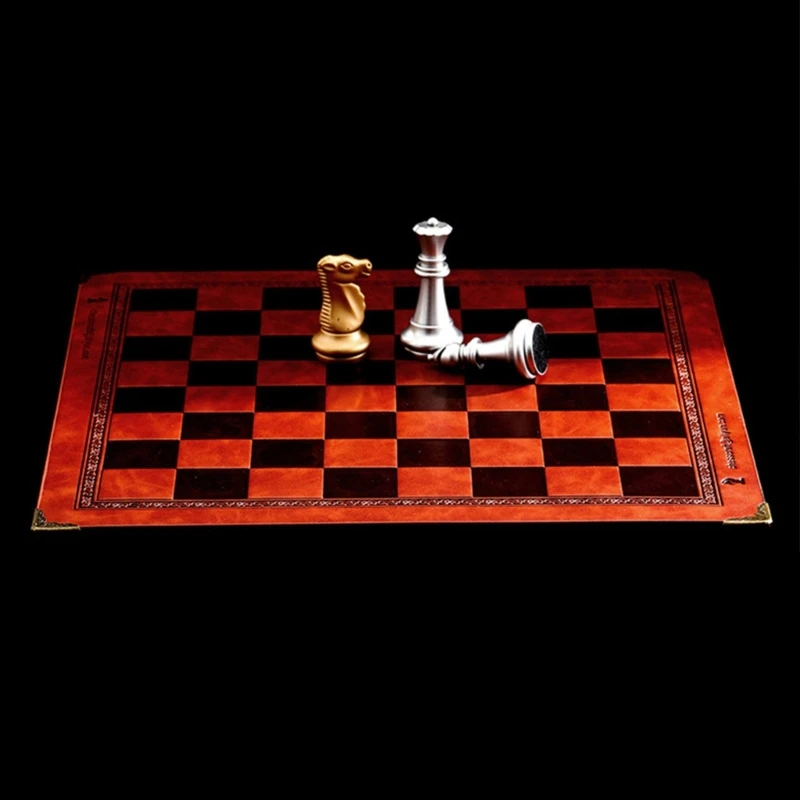 PU Leather Tournament Roll Up Chess Board Chess Rollable Chessboard Lightweight